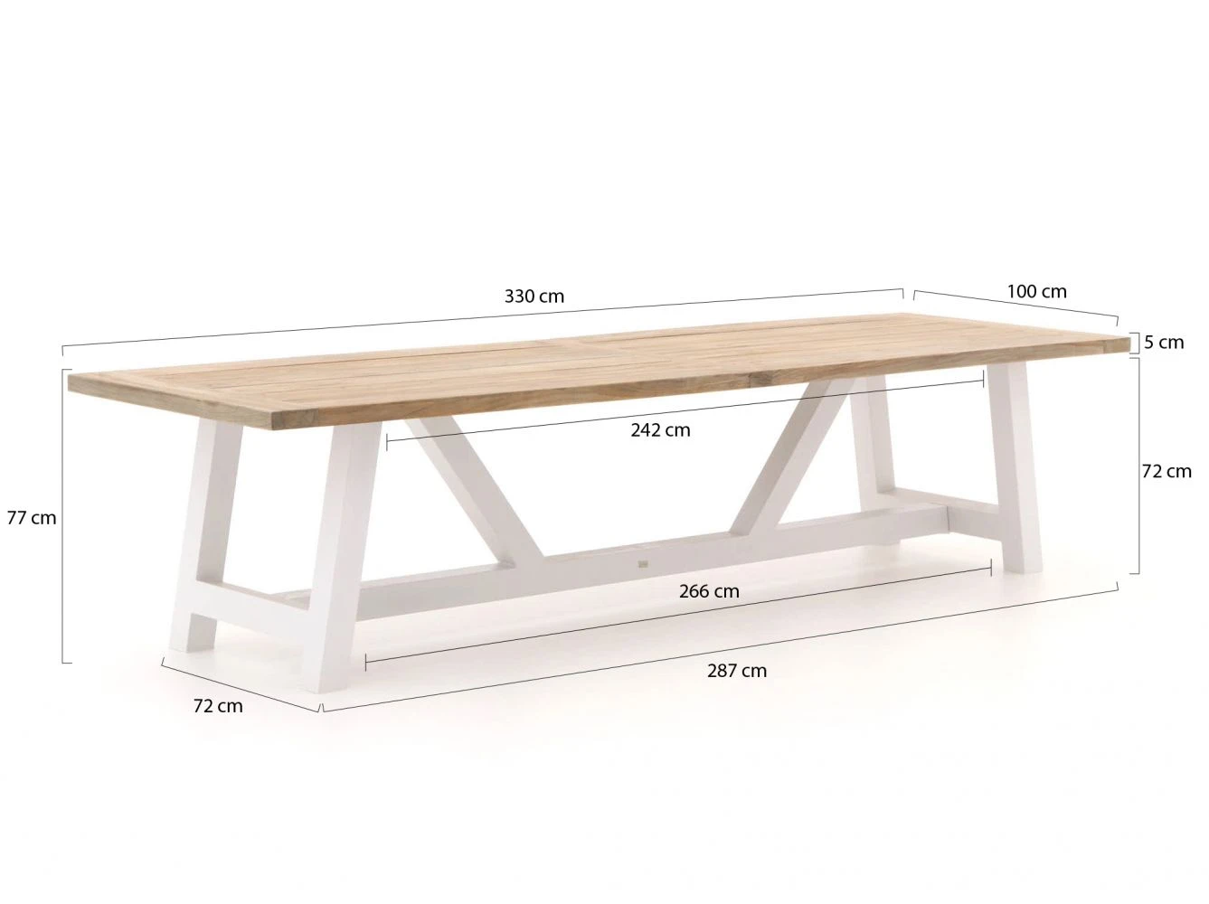 Bellagio Bresimo Gartentisch 330x100 Cm 3 Bellagio Bresimo Gartentisch 330x100 Cm