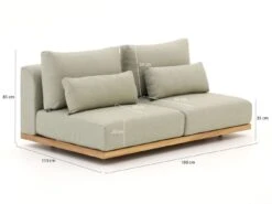 SUNS Aspen Lounge Gartensofa 2-Sitzer Links/rechts 180cm