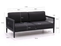 Manifesto Valero Gartensofa 2,5-Sitzer 182 Cm