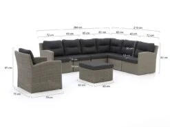 Intenso Fellini Ecklounge-Set 8-teilig Rechts